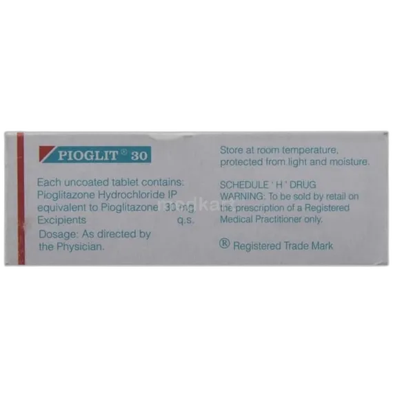 pioglit 30mg tablet 10's